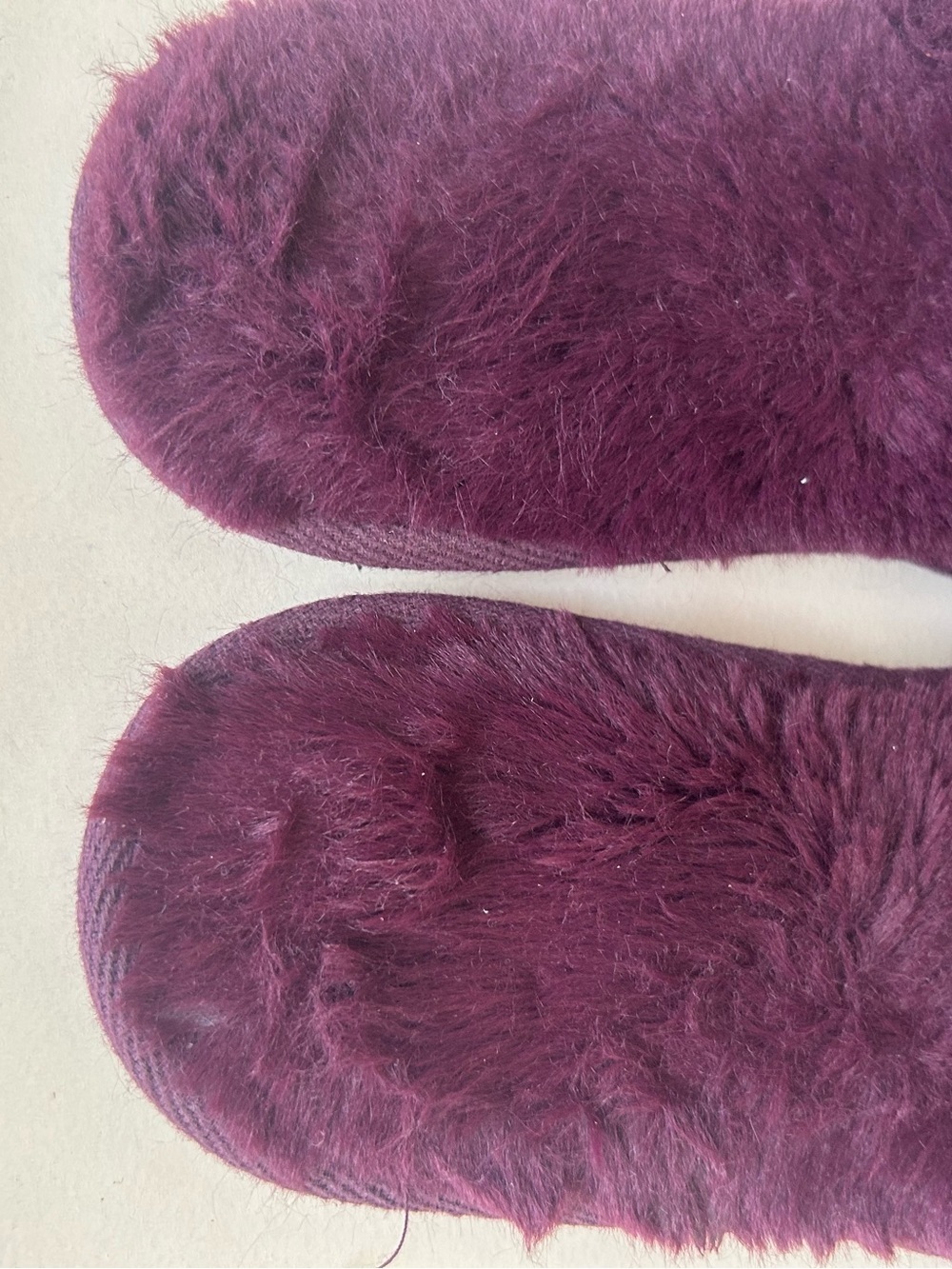 PINK Victoria's Secret Plush Slide Sandals in Deep Plum with Silver Dog Logo - Picture 5 of 8